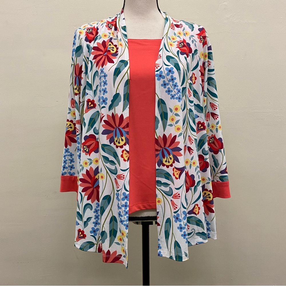 Bob Mackie Floral Twinset